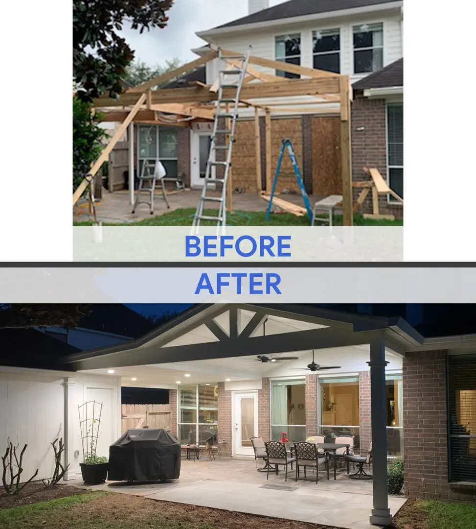 Outdoor space upgraded with covered patio
