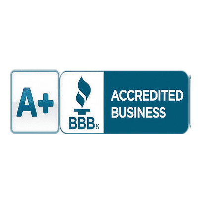 Accredited business badge with A+ rating