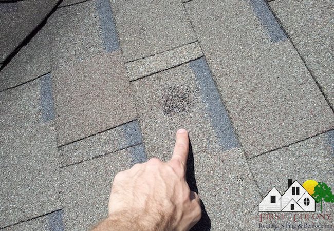 Hail damage roofs
