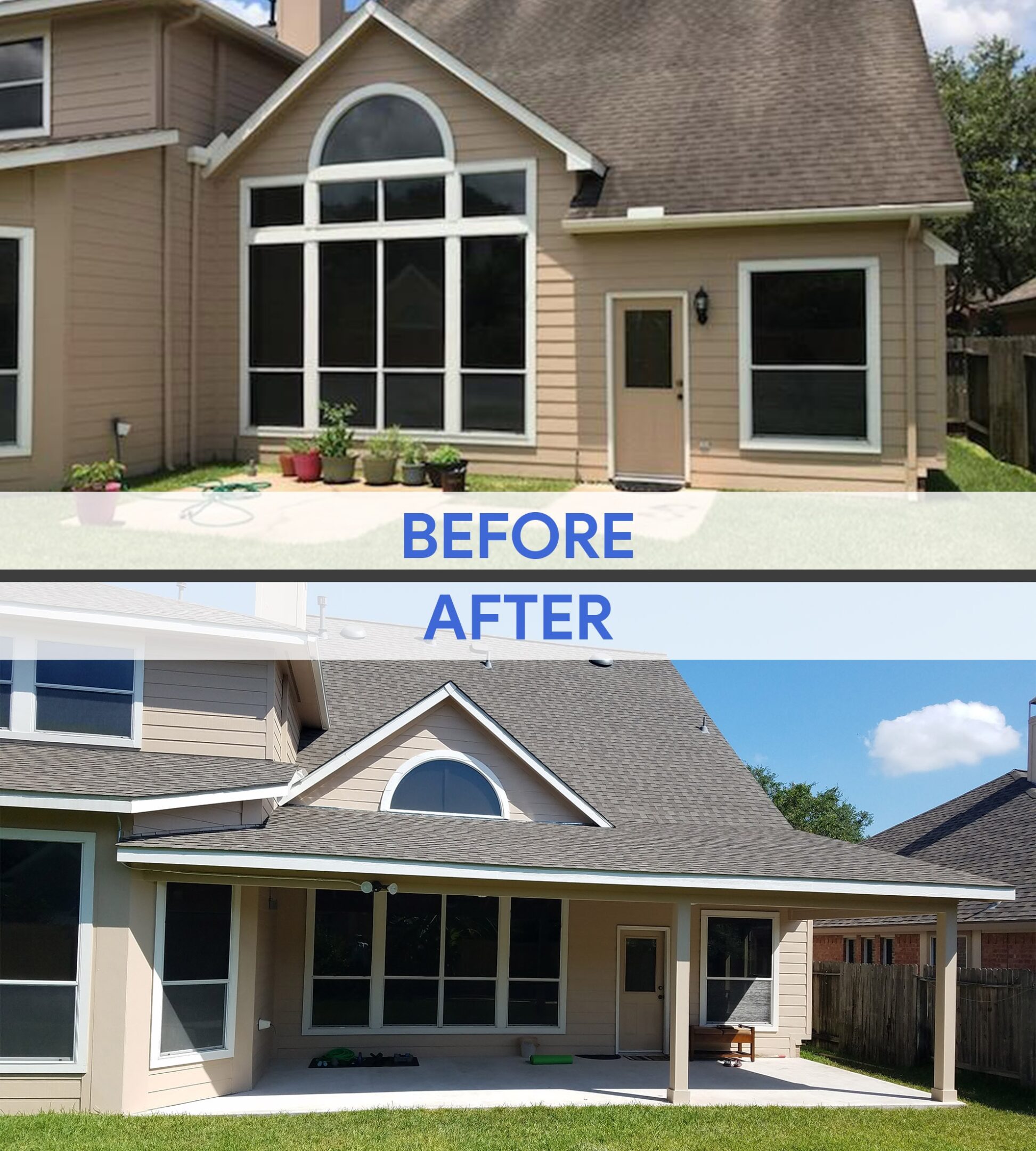 Backyard upgrade with added patio