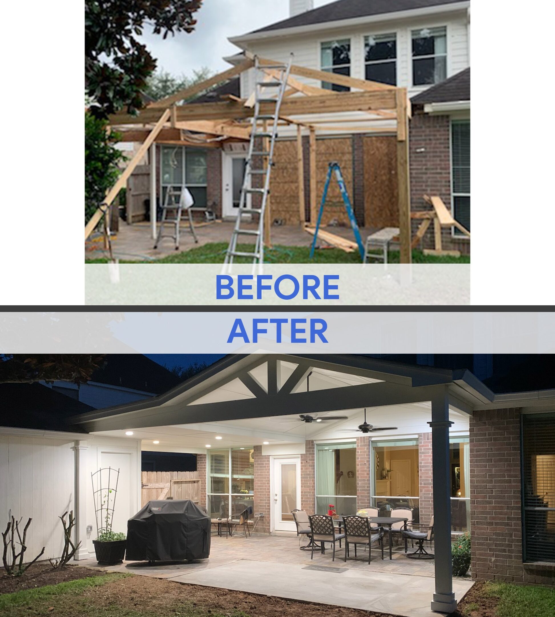 Outdoor space upgraded with covered patio