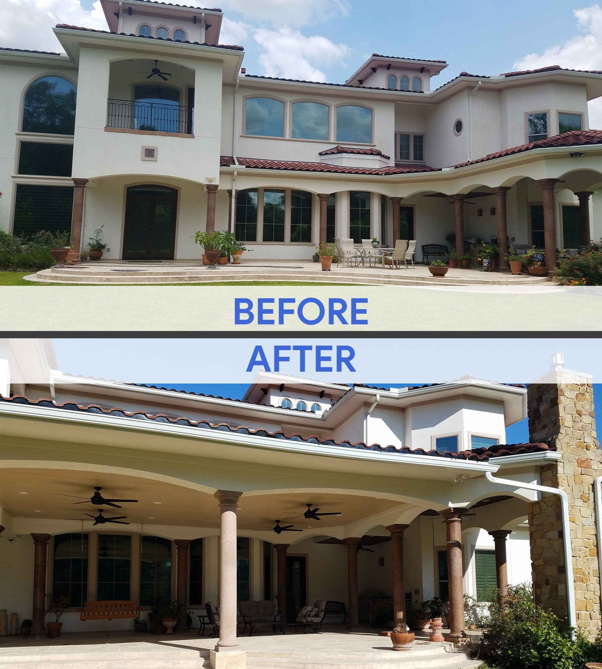 Exterior house makeover transformation